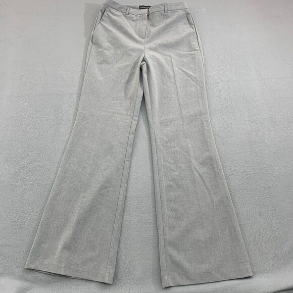 Cynthia Rowley Wide Leg Pants Womens Size 6 Gray High Rise Flat Front Stretch - Picture 1 of 16